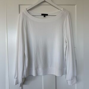 Banana Republic Butter soft White Long Sleeve sweater/sweatshirt